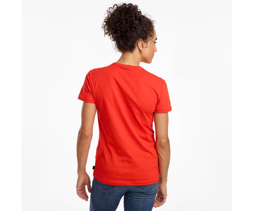 Women's Saucony Rested Short Sleeve Shirts Red | Singapore 288WNBY